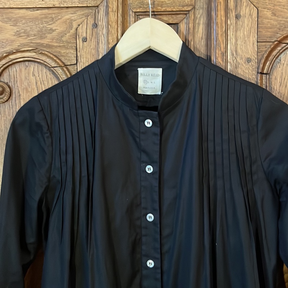 Billy Reid Button Down Long Sleeve Black Dress - Picture 6 of 16